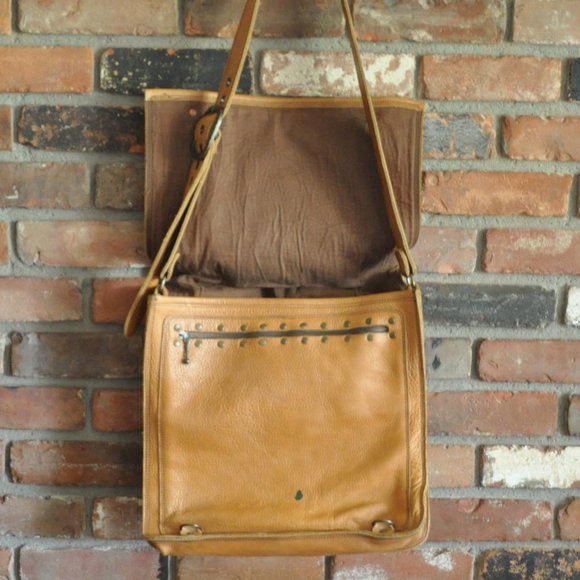 Earth Nynja Natural Leather Heavy Duty Crossbody Messenger Bag Lrg - Picture 9 of 12